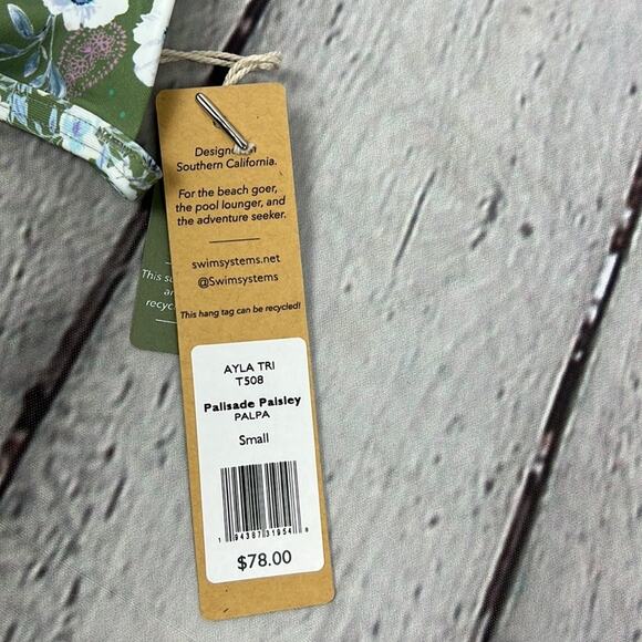 Swim Systems Ayla Bikini Top in Palisade Paisley. Size S, NWT - Picture 6 of 8